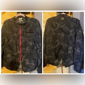 Cool Harley Davidson Skulls Denim Jacket